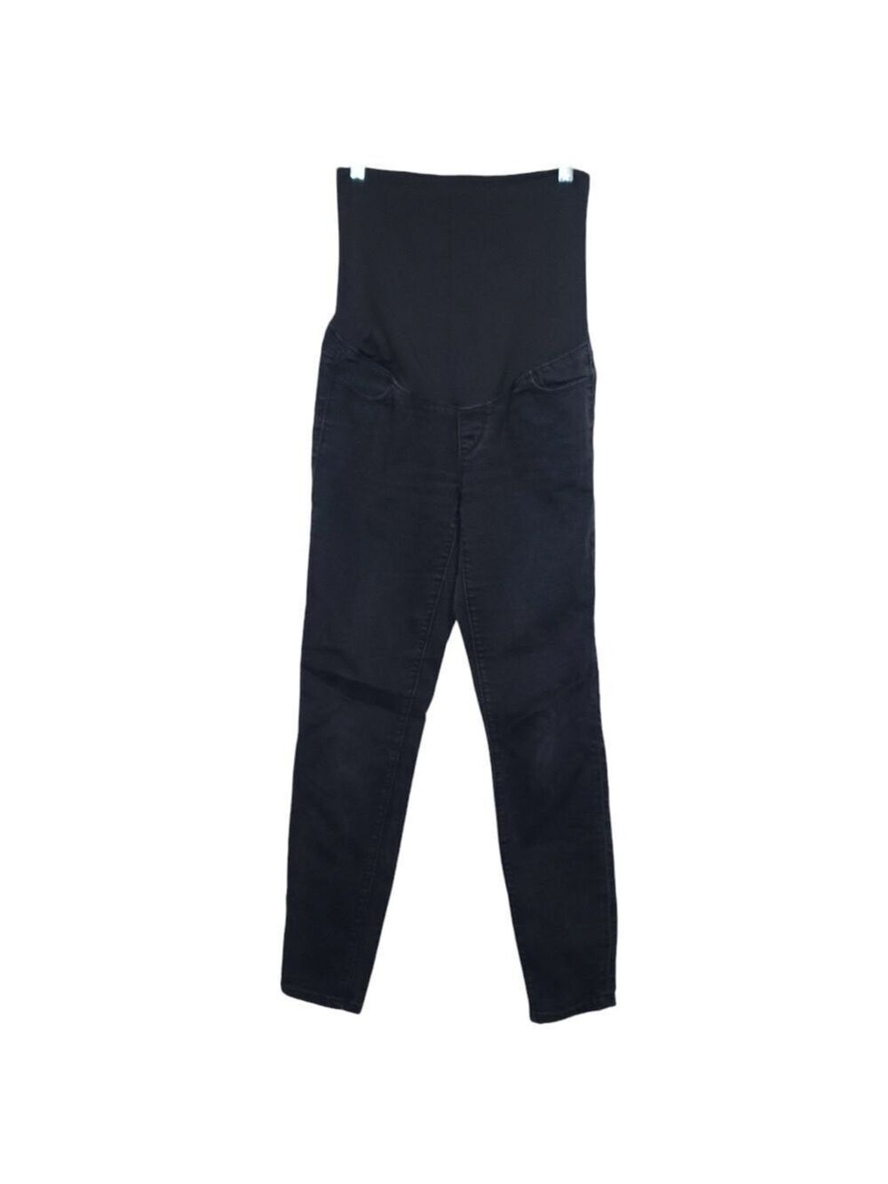 LOFT Black Dark Wash Maternity Jeans 4